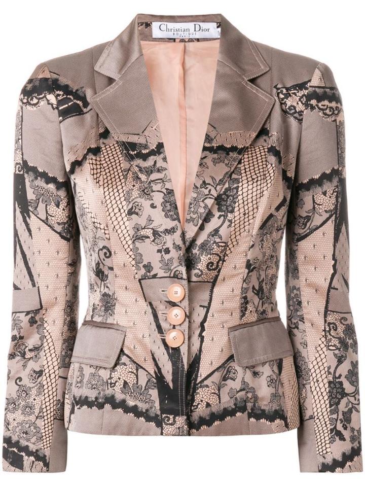 Christian Dior Pre-owned Lace Print Jacket - Pink