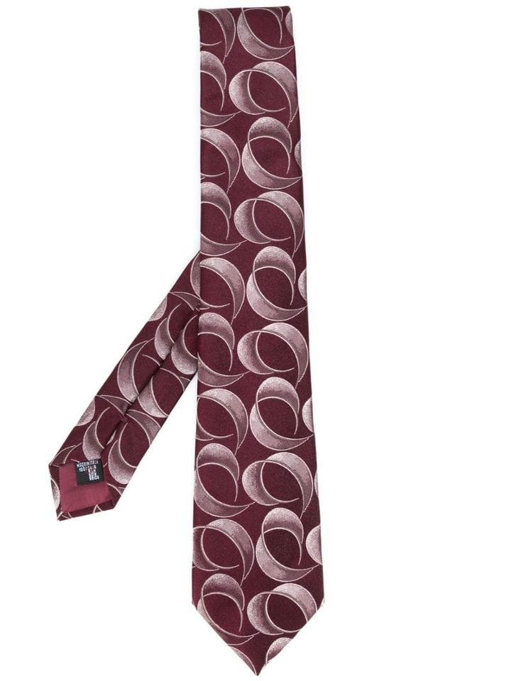 Emporio Armani Geometric Tie - Red