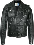 Fake Alpha Vintage 1960s Motorcycle Jacket - Black
