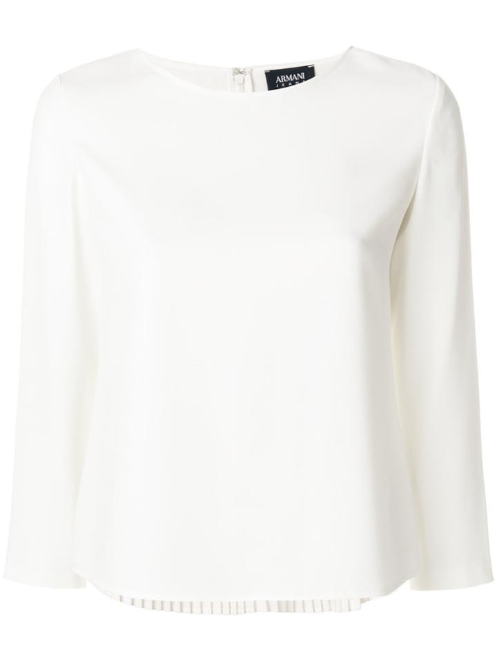 Armani Jeans Pleated Blouse - White