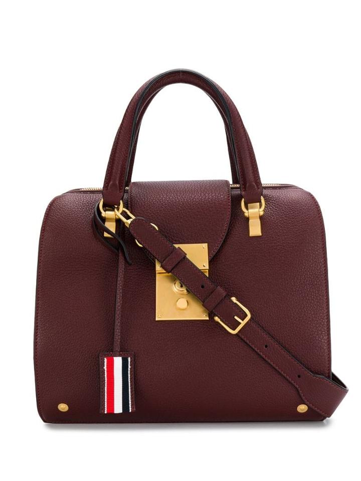 Thom Browne Zip-top Deerskin Mrs. Thom Jr. Bag - Red