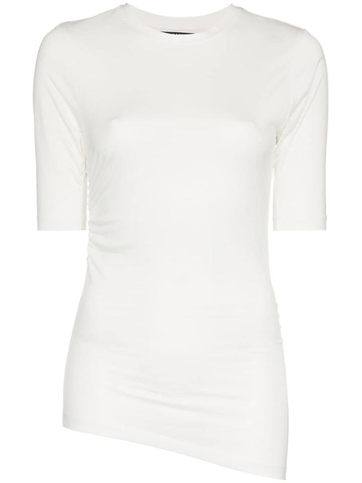 Jacquemus Ruched Fitted T-shirt - White