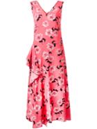 P.a.r.o.s.h. Floral Print Dress, Women's, Pink/purple, Silk/spandex/elastane