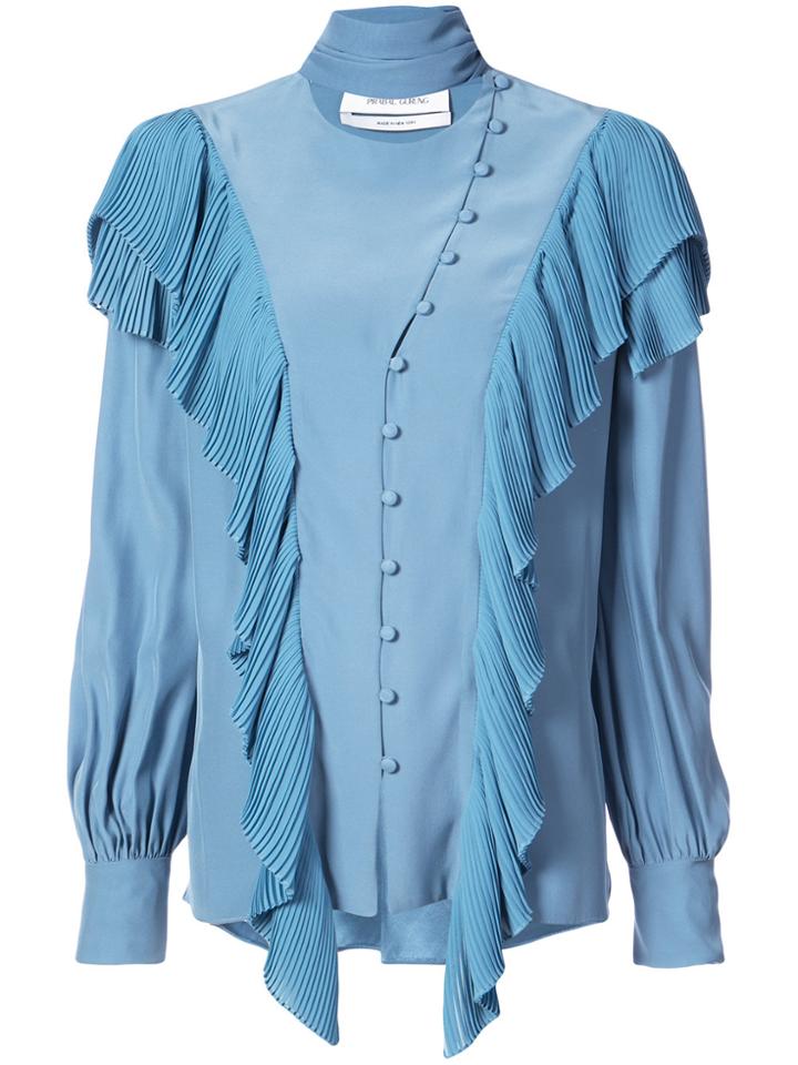 Prabal Gurung Ruffle Detail Blouse - Blue
