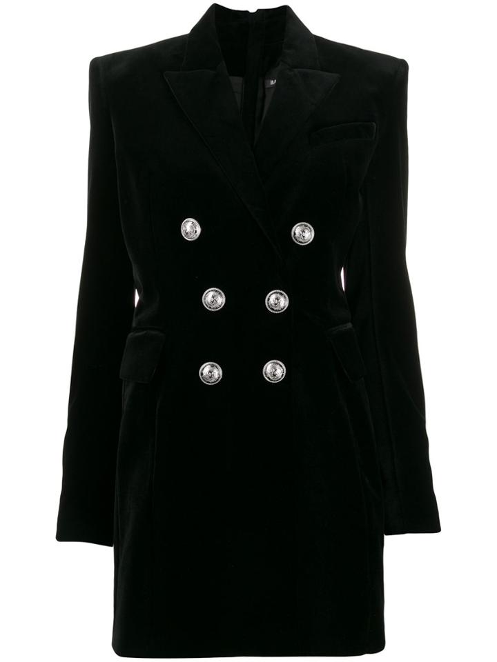 Balmain Structured Shoulders Blazer Dress - Black
