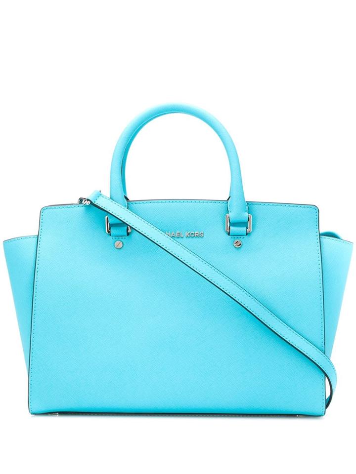 Michael Kors Logo Plaque Tote Bag - Blue