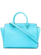Michael Kors Logo Plaque Tote Bag - Blue
