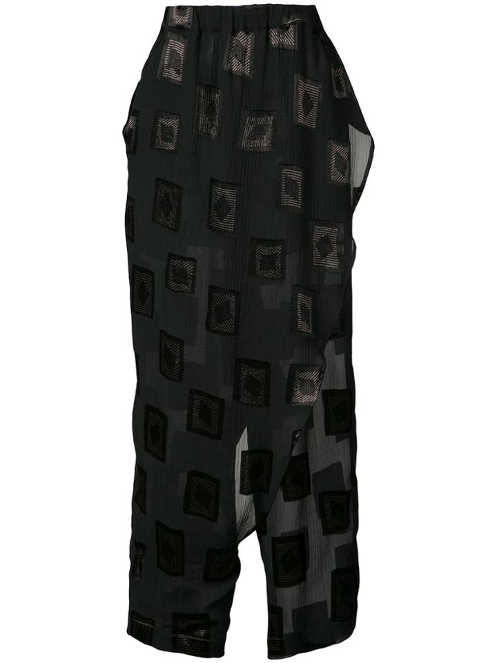 Urban Zen Skirted Straight Leg Pants - Black