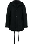 Lanvin Buttoned Hooded Coat - Black
