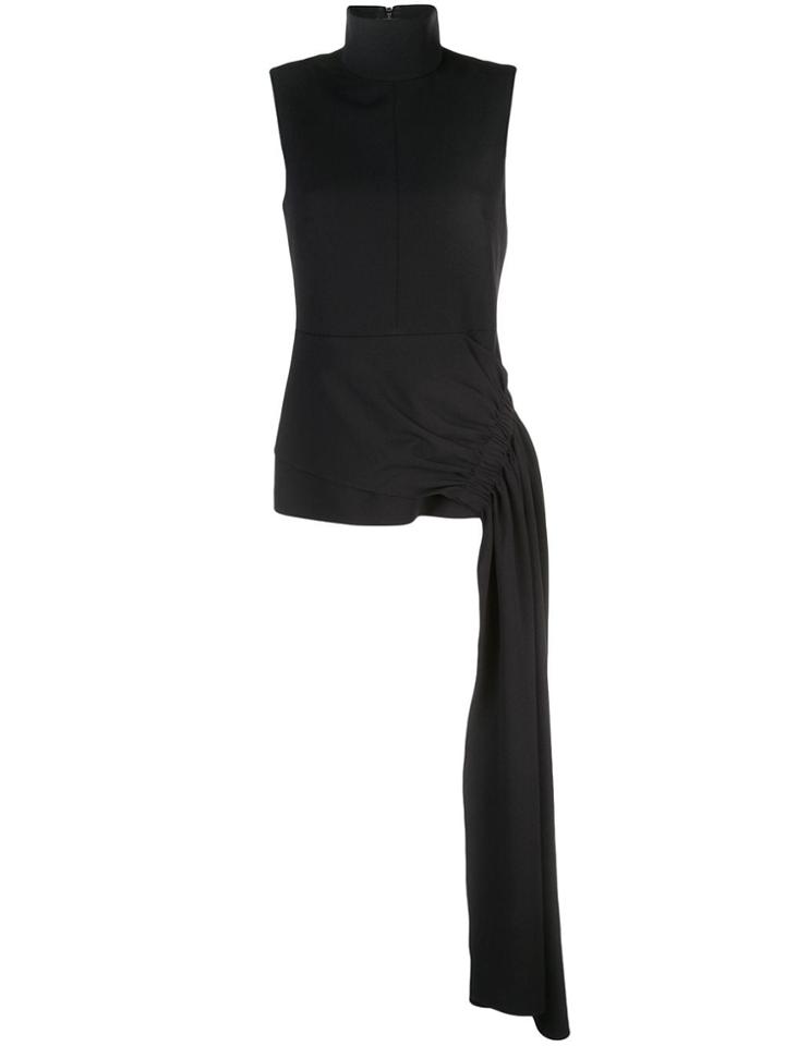 Tibi Structured Crepe Top - Black