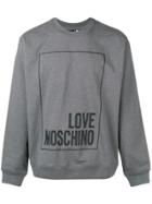 Love Moschino Logo Printed Sweatshirt - Grey