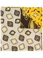 Al Duca D'aosta 1902 Multi Print Reversible Scarf, Men's, Yellow/orange, Silk/wool
