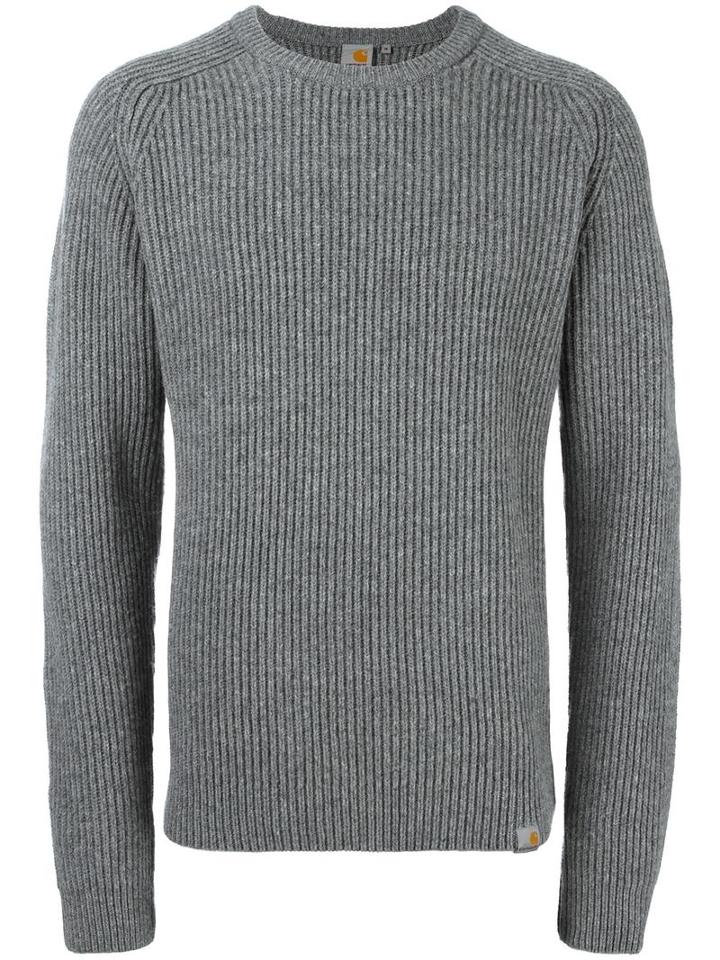Carhartt 'rib' Jumper, Men's, Size: Xl, Grey, Lambs Wool/nylon