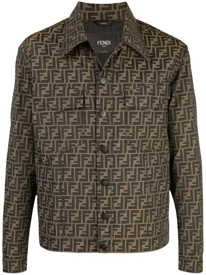 Fendi Ff Motif Shirt Jacket - Brown
