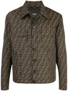 Fendi Ff Motif Shirt Jacket - Brown