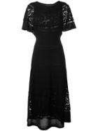 Valentino Long Lace Panel Dress - Black