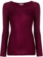 N.peal Superfine Round Neck Sweater - Pink & Purple