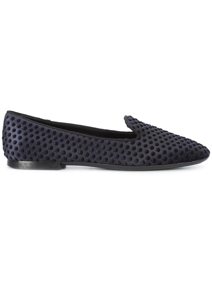 Tod's Polka Dot-embossed Slippers - Black