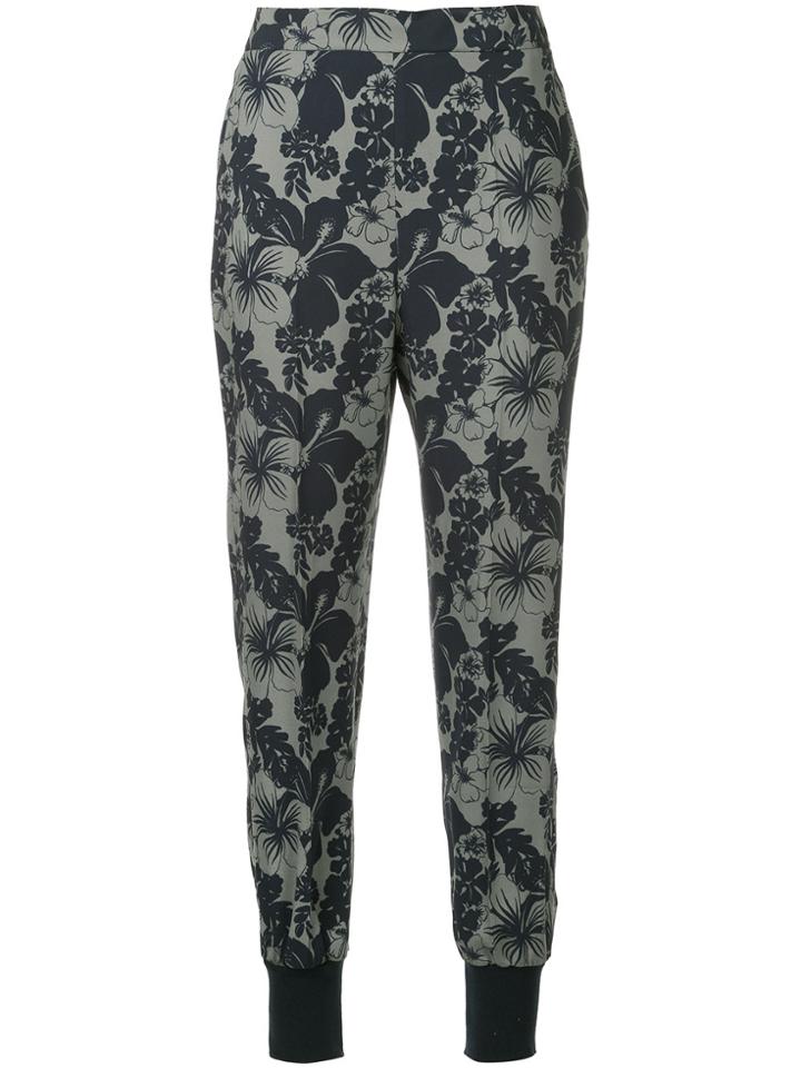 Stella Mccartney Hibiscus Print Trousers - Grey
