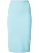 Dvf Diane Von Furstenberg Textured Pencil Skirt - Blue
