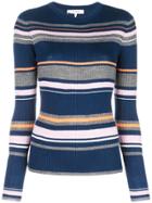 Frame Striped Knitted Top - Blue