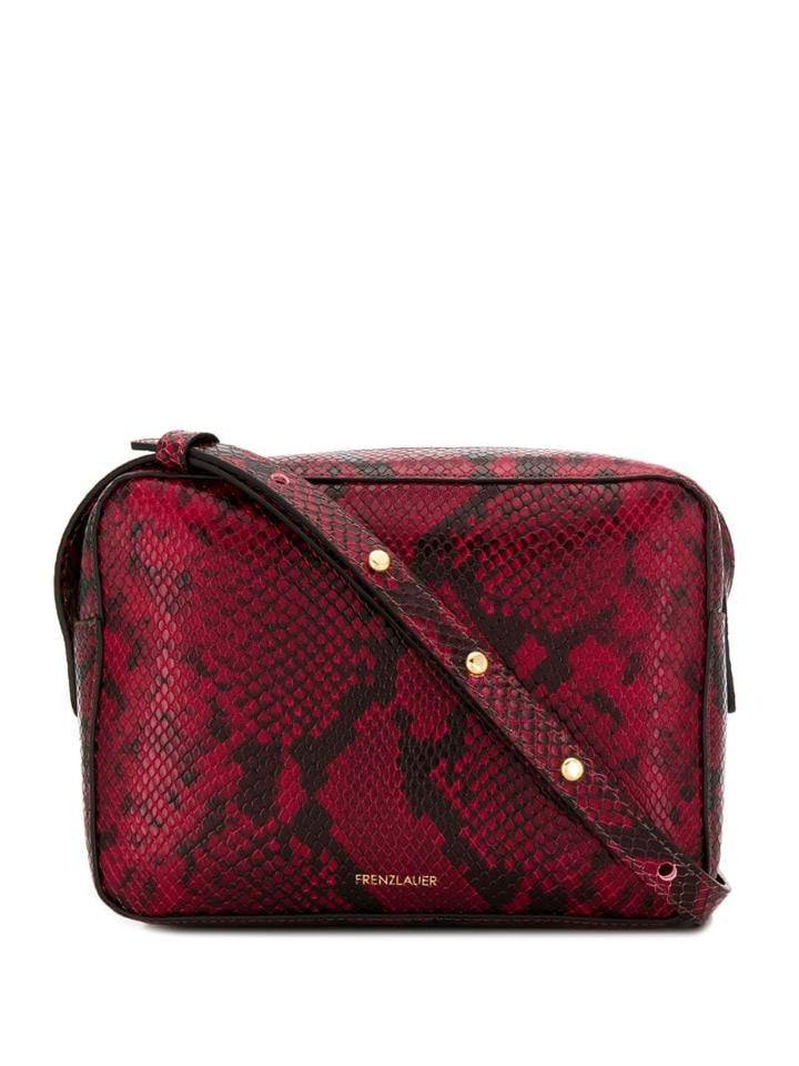 Frenzlauer Flyer Snakeskin Effect Crossbody Bag - Red