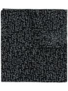 Saint Laurent Twill Je T'aime Printed Scarf - Black