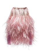 Attico Ostrich Feather Pouch - Pink
