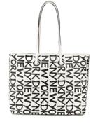 Dkny Lettering Logo Print Tote - White