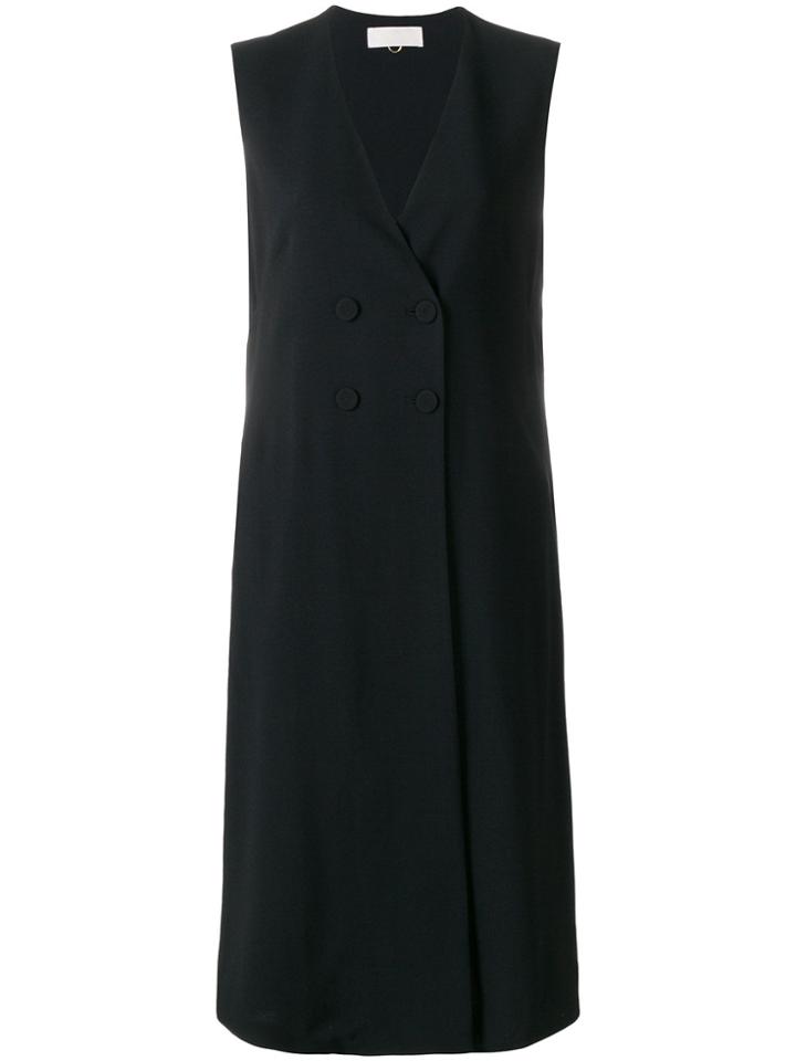 Mantu V-neck Waistcoat Dress - Black