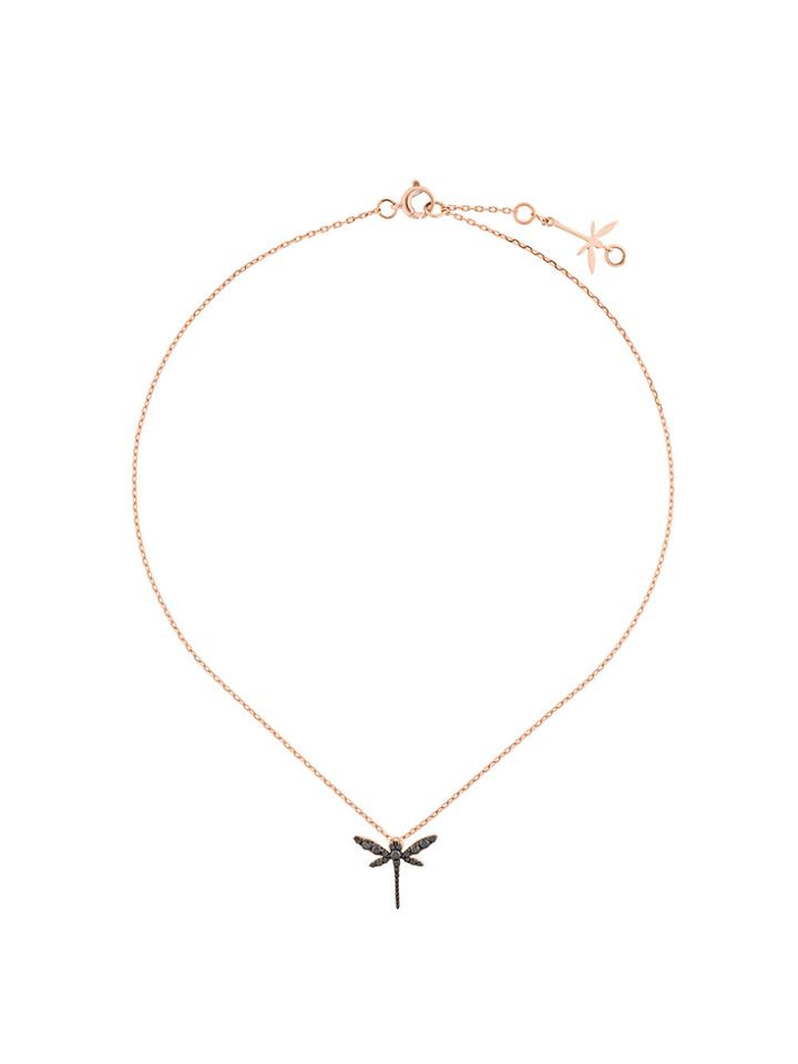 Anapsara Dragonfly Necklace - Black