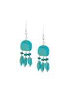 Jessie Western Leaf Drop Earring - Blue