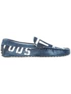 Tod's Denim Logo Loafers - Blue