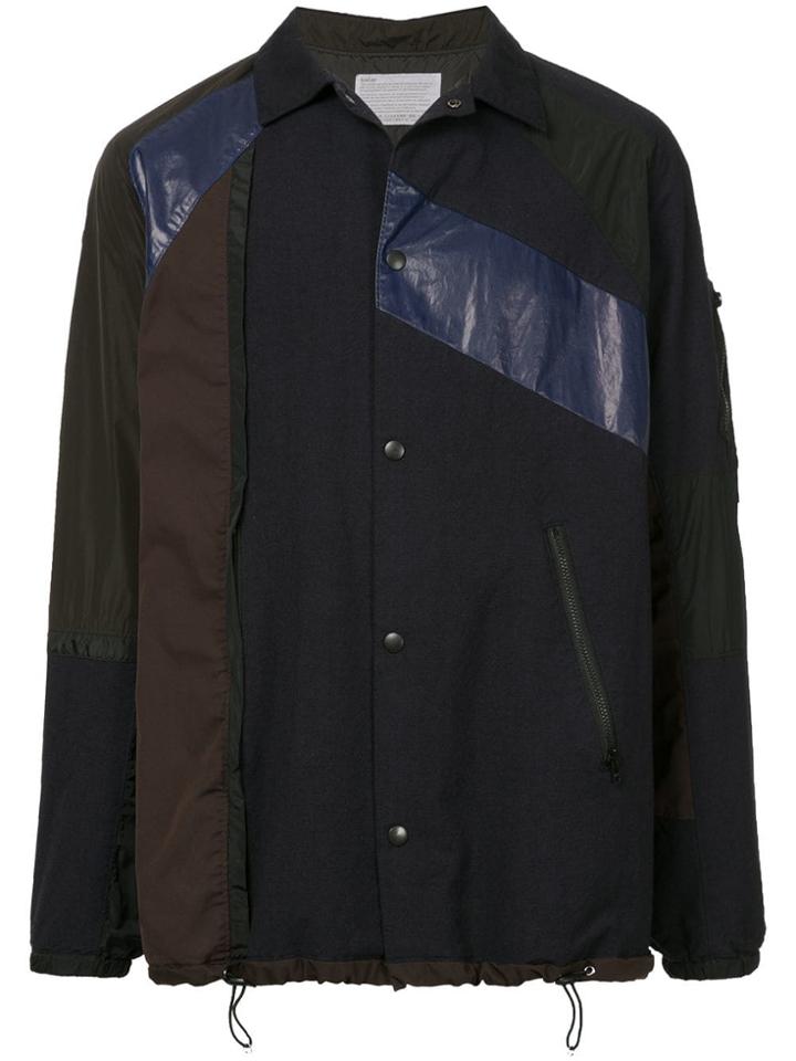 Kolor Colour-block Fitted Jacket - Blue