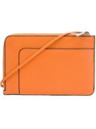 Valextra Mini Shoulder Bag, Women's, Yellow/orange, Leather