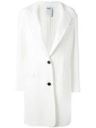 Dkny Long Blazer, Women's, Size: Xs, White, Polyester/cotton/nylon/spandex/elastane