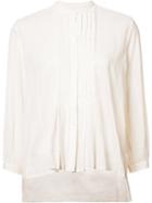 Nili Lotan Pleated Front Shirt, Size: Xs, White, Cotton