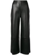 Federica Tosi Wide-leg Cropped Trousers - Black