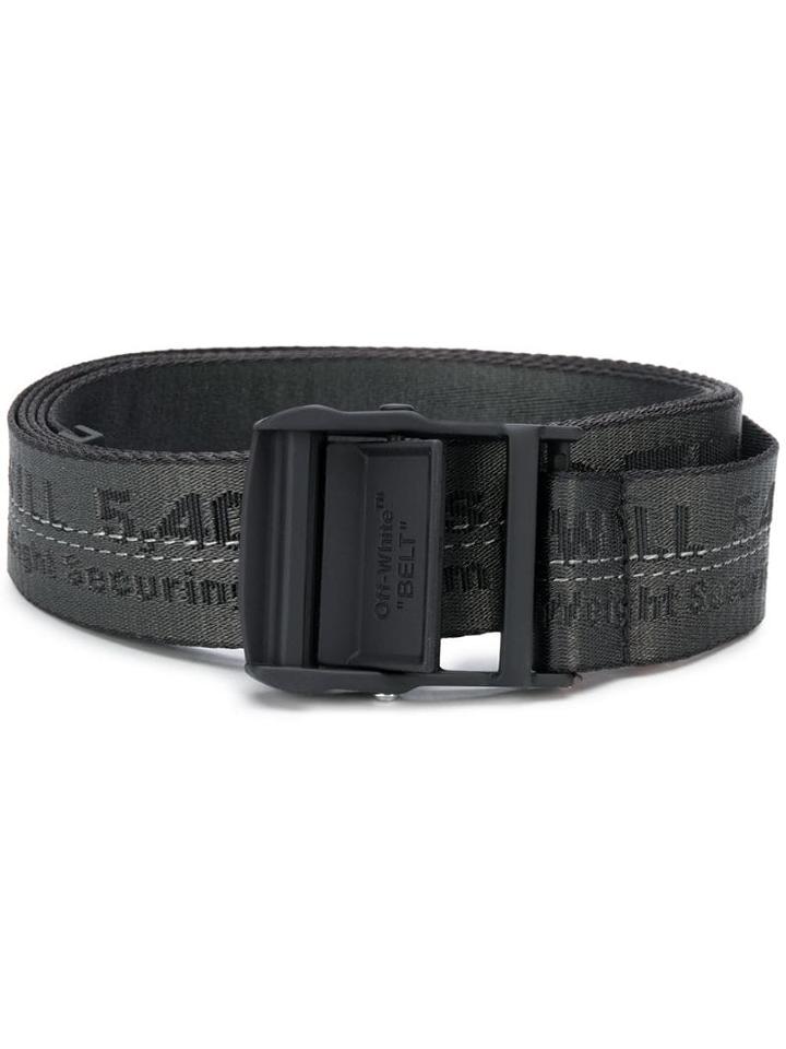 Off-white Industrial Tonal Logo Print Belt - Black