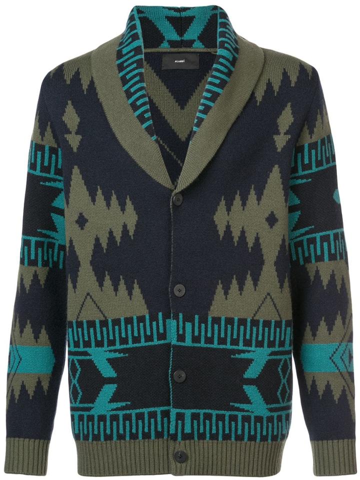 Alanui Patterned Cashmere Cardigan - Green