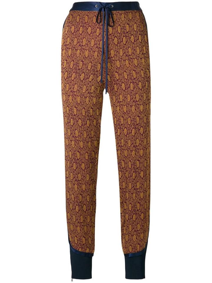 3.1 Phillip Lim Side Stripe Tapered Trousers, Women's, Size: 2, Yellow/orange, Acetate/viscose/silk