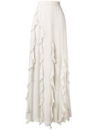 Max Mara Georgette Maxi Skirt - Nude & Neutrals