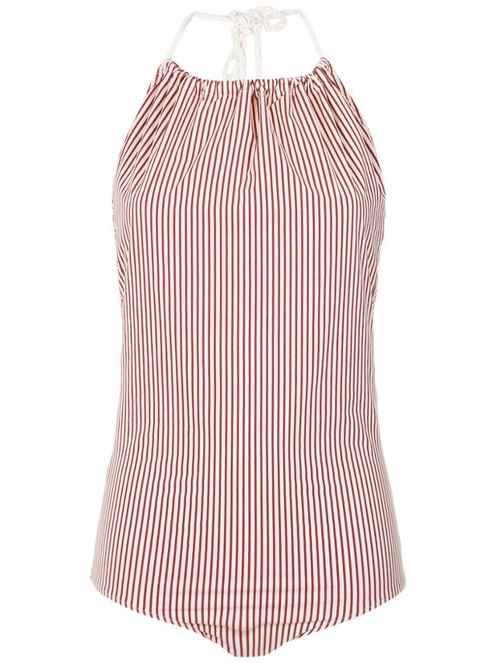 Egrey Striped Bodysuit - Red