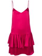 Stella Mccartney Sweetheart Sleeveless Ruffle Dress - Pink & Purple