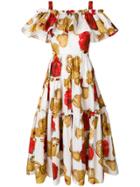 Dolce & Gabbana Cookie & Rose Dropped Shoulders Maxi Dress -