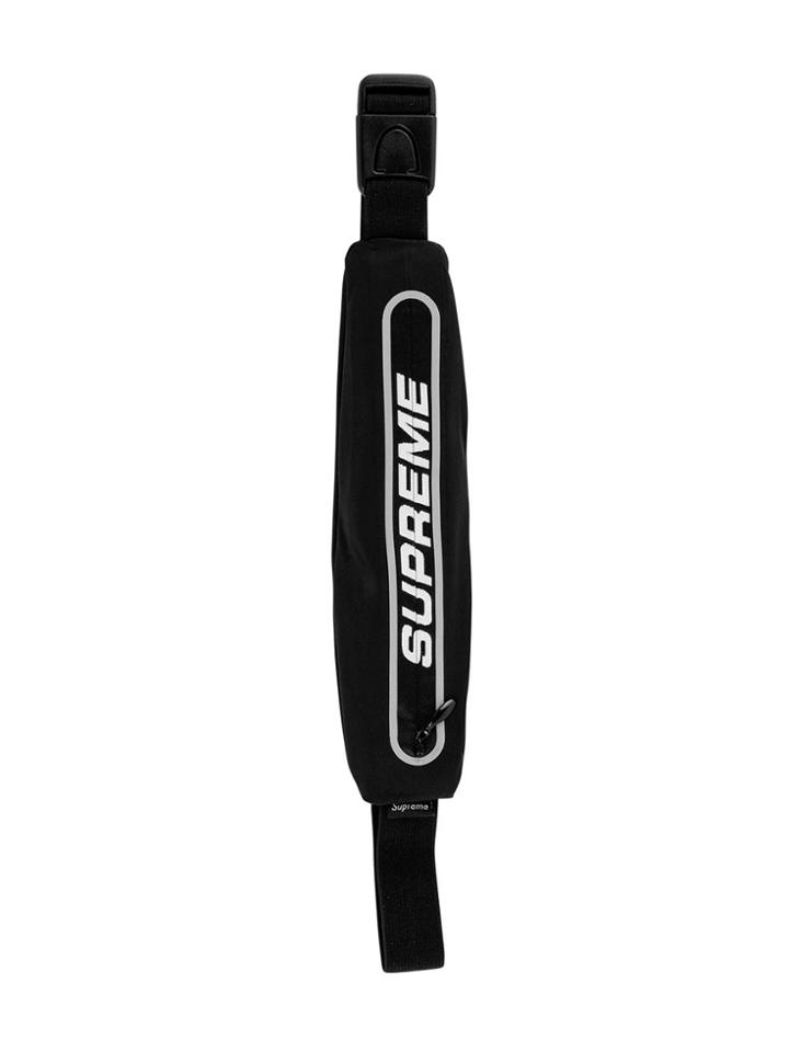 Supreme Logo Print Belt Bag - Black