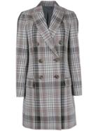 Brunello Cucinelli Plaid Midi Coat - Black