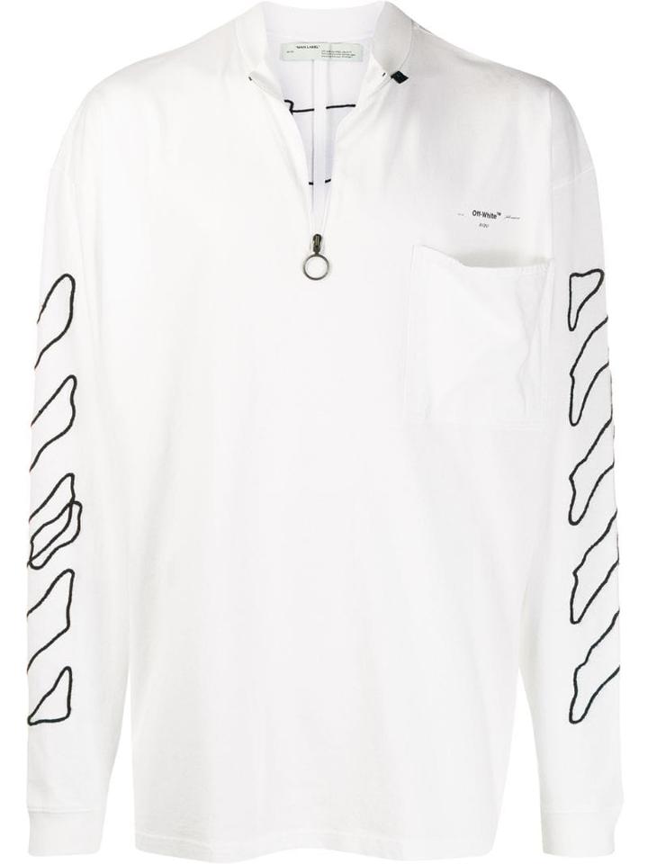 Off-white Embroidered Knit Jacket
