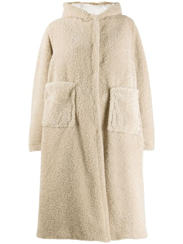 Forte Forte Hooded Oversized Coat - Neutrals
