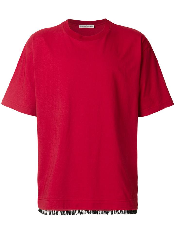 Golden Goose Deluxe Brand Fringe Hem T-shirt - Red